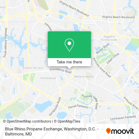 Blue Rhino Propane Exchange map