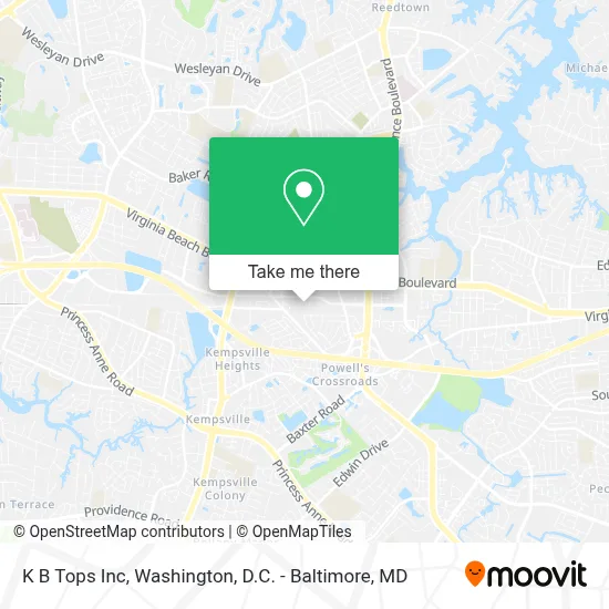 K B Tops Inc map