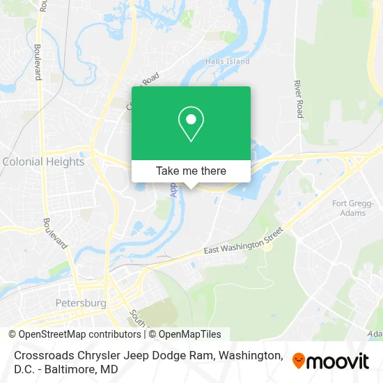 Crossroads Chrysler Jeep Dodge Ram map