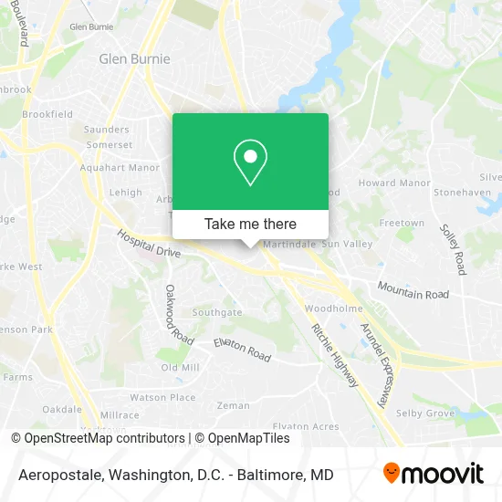 Aeropostale map