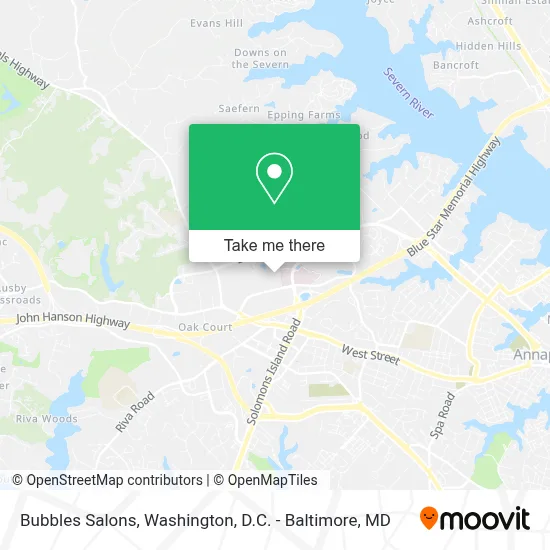 Bubbles Salons map