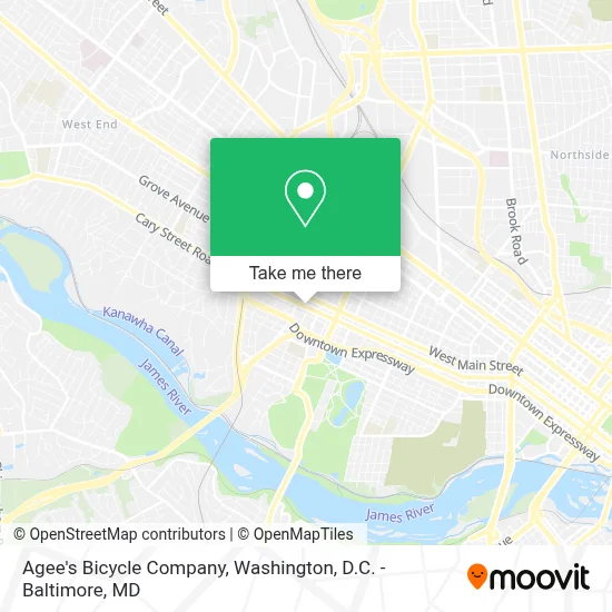 Agee's Bicycle Company map