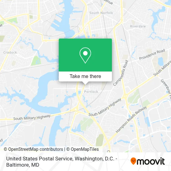 United States Postal Service map