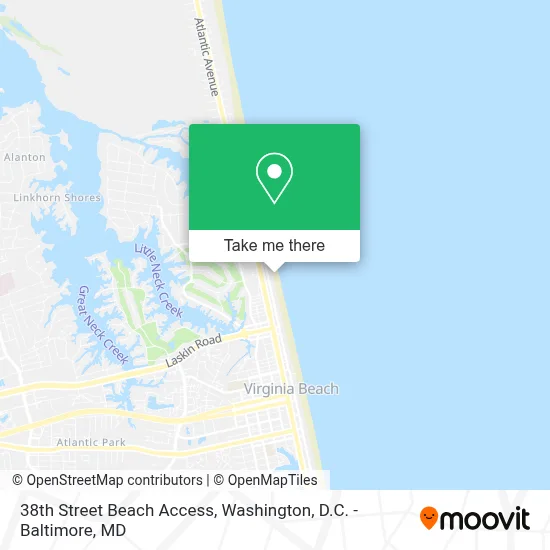 38th Street Beach Access map