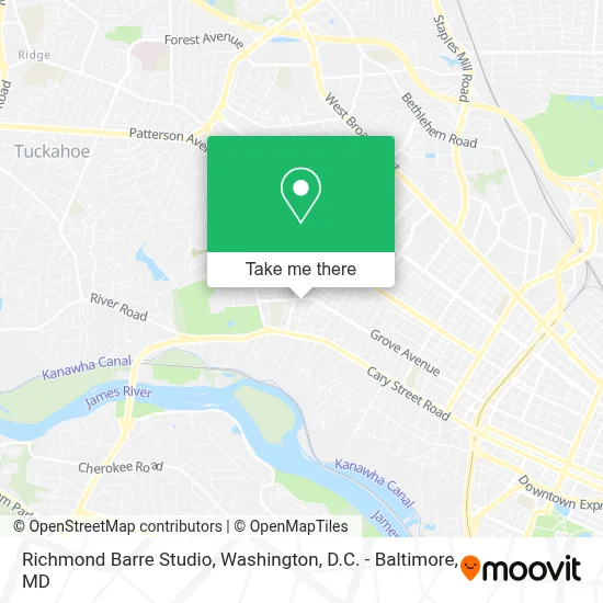 Richmond Barre Studio map