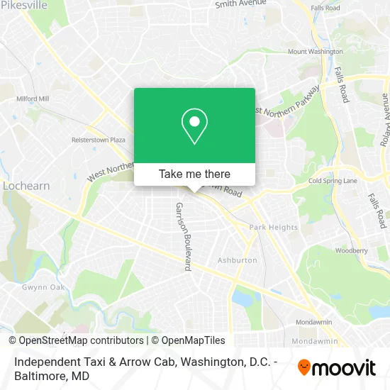 Independent Taxi & Arrow Cab map