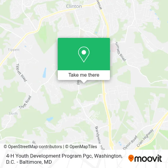 4-H Youth Development Program Pgc map