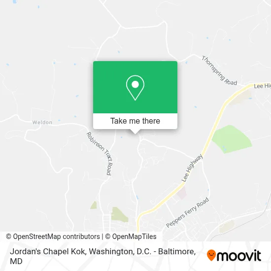 Jordan's Chapel Kok map