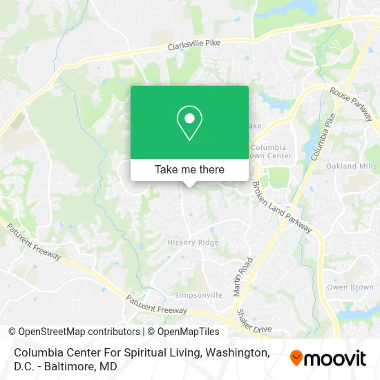 Columbia Center For Spiritual Living map
