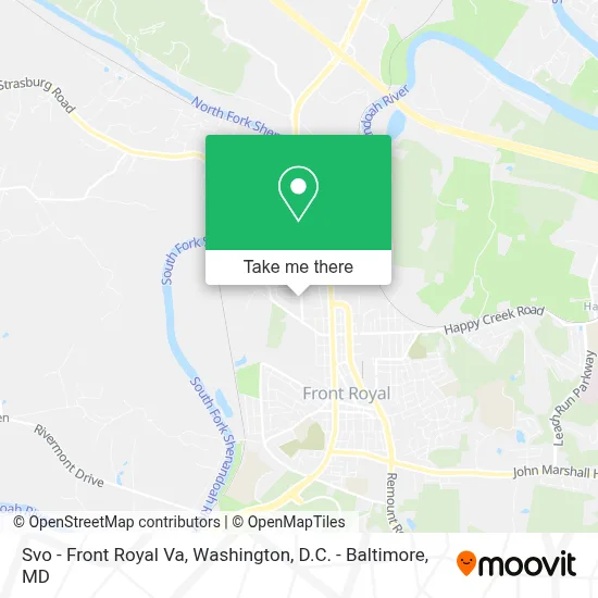Svo - Front Royal Va map
