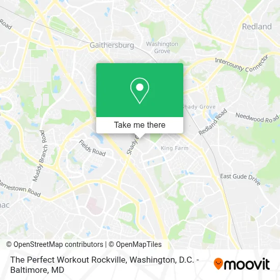 The Perfect Workout Rockville map