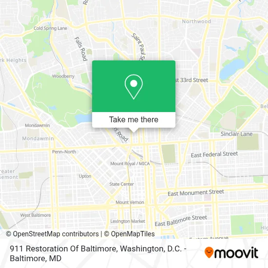 911 Restoration Of Baltimore map