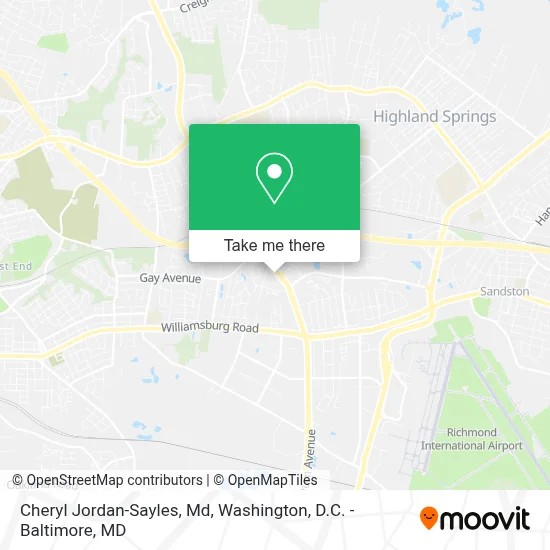 Cheryl Jordan-Sayles, Md map