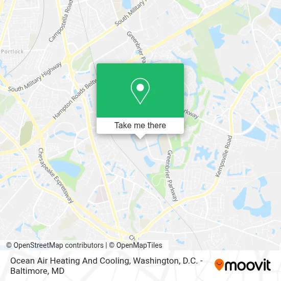 Ocean Air Heating And Cooling map