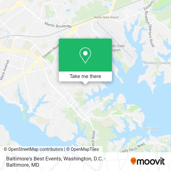Baltimore's Best Events map