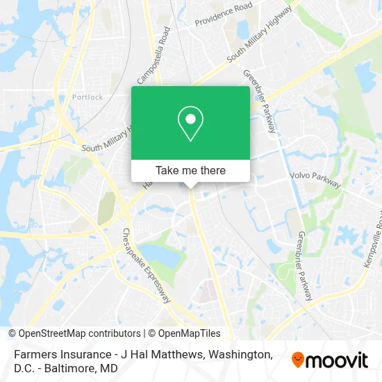 Farmers Insurance - J Hal Matthews map