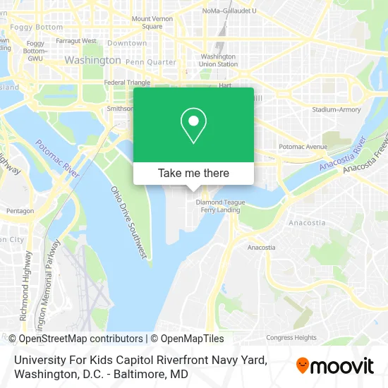 University For Kids Capitol Riverfront Navy Yard map