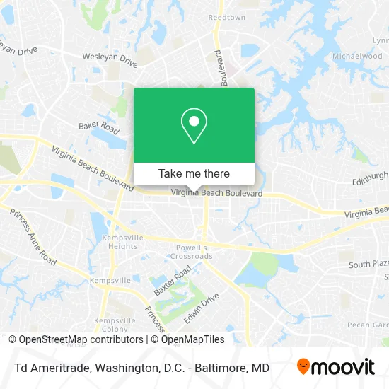 Td Ameritrade map