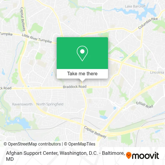 Afghan Support Center map