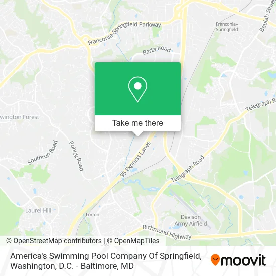America's Swimming Pool Company Of Springfield map