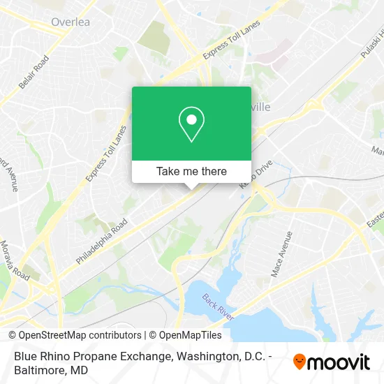 Blue Rhino Propane Exchange map