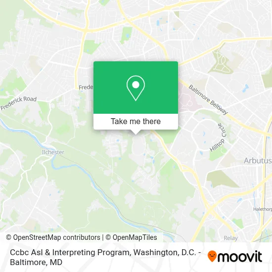 Ccbc Asl & Interpreting Program map