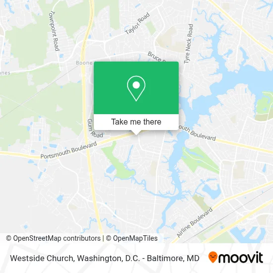 Westside Church map