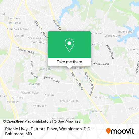 Ritchie Hwy | Patriots Plaza map