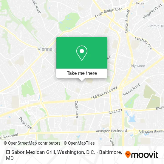 El Sabor Mexican Grill map