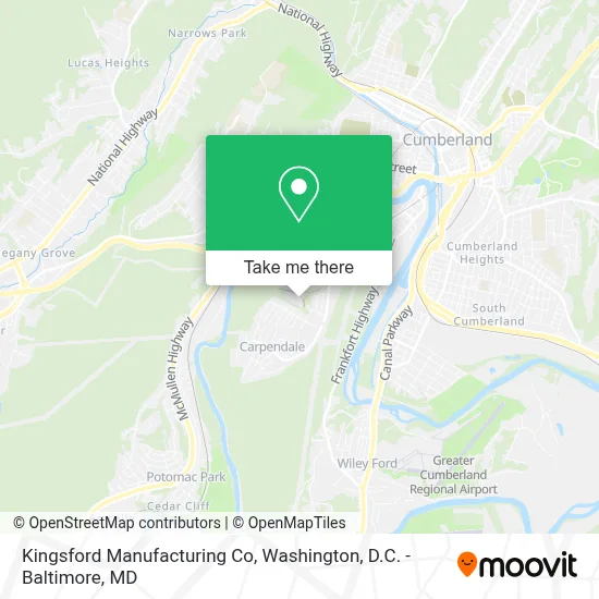 Kingsford Manufacturing Co map