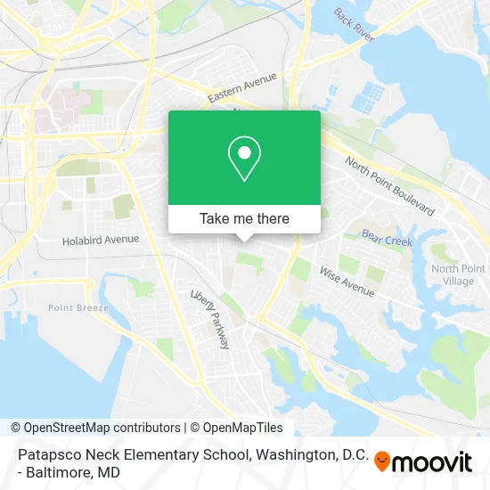 Patapsco Neck Elementary School map
