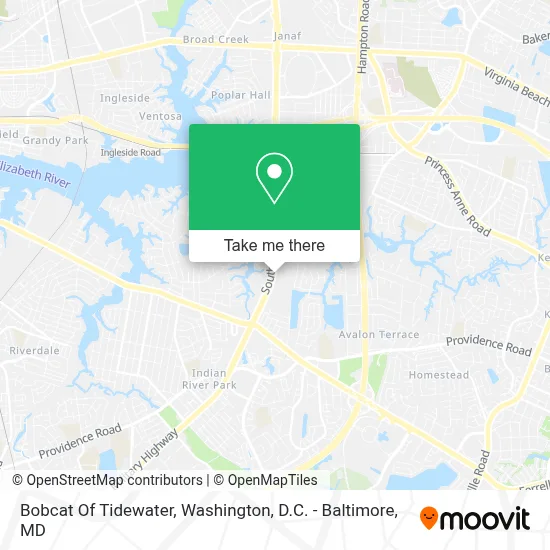 Bobcat Of Tidewater map