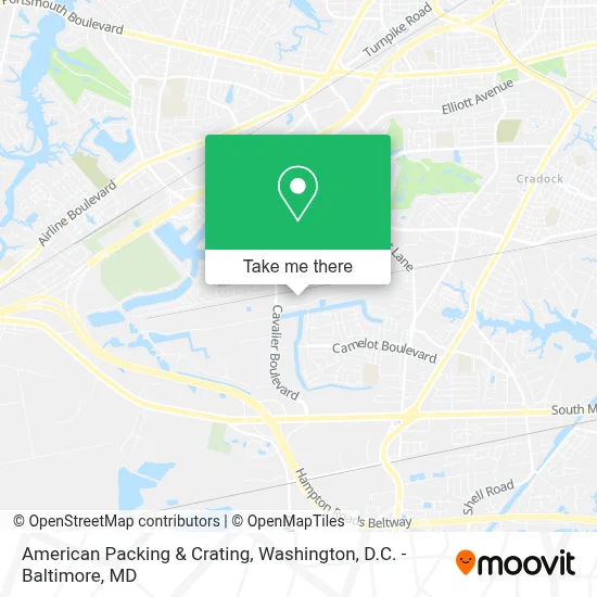 American Packing & Crating map