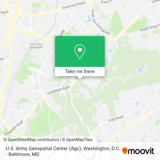 U.S. Army Geospatial Center (Agc) map