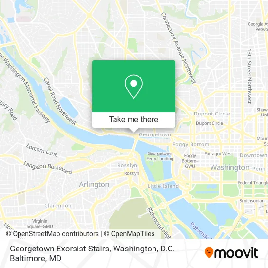 Georgetown Exorsist Stairs map