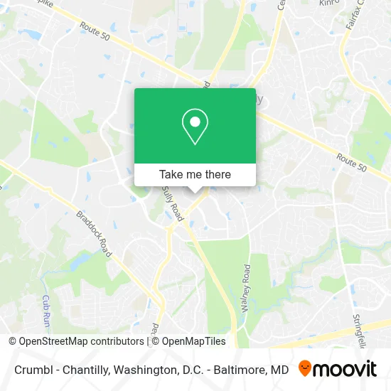 Crumbl - Chantilly map