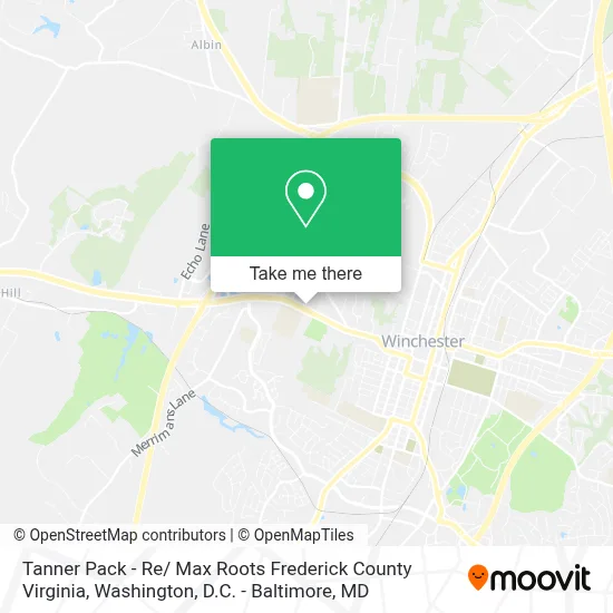 Tanner Pack - Re/ Max Roots Frederick County Virginia map