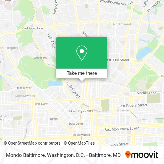 Mondo Baltimore map