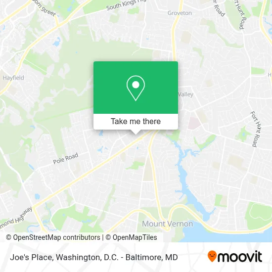 Joe's Place map