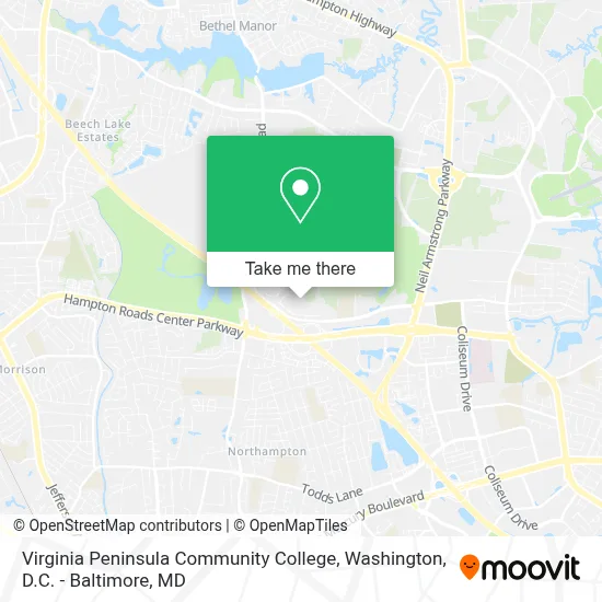 Virginia Peninsula Community College map