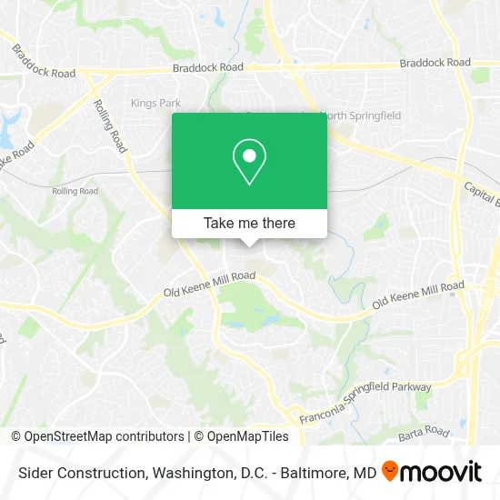 Sider Construction map