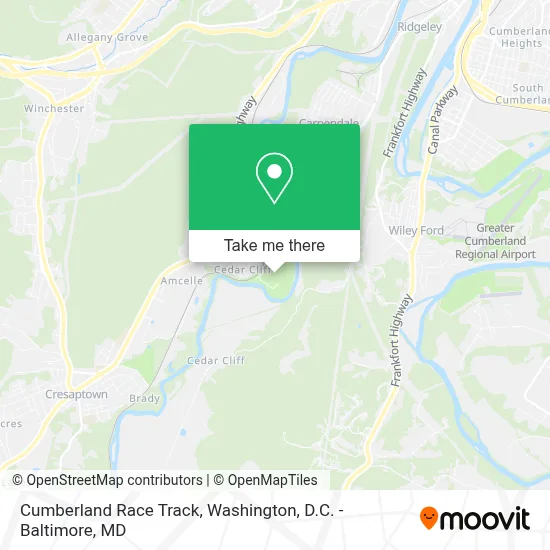 Cumberland Race Track map