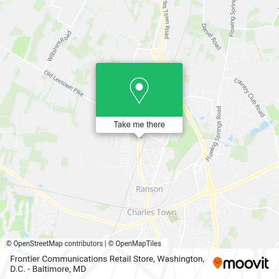 Frontier Communications Retail Store map