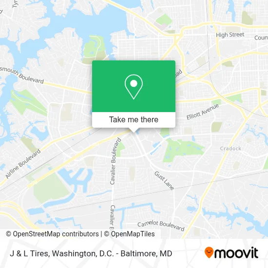 J & L Tires map
