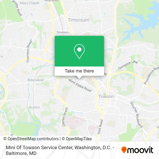 Mini Of Towson Service Center map