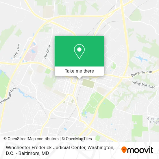 Winchester Frederick Judicial Center map