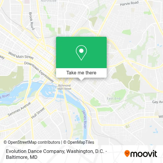 Evolution Dance Company map