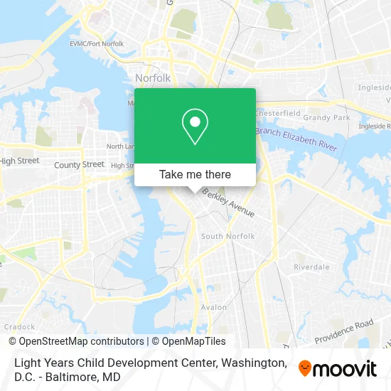 Light Years Child Development Center map