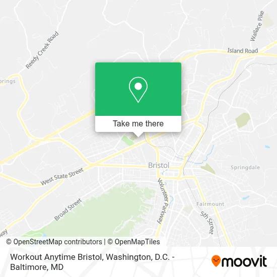 Workout Anytime Bristol map