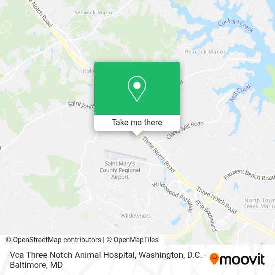 Vca Three Notch Animal Hospital map